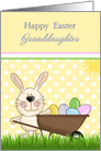 Happy Easter Granddaughter, Bunny, Barrel of eggs card