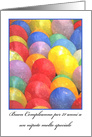 Grandson’s 21st Birthday in Italian, balloons card