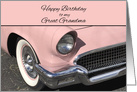 Happy Birthday, Great Grandma, Pink Car card