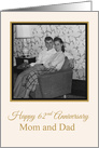 Happy 62nd Anniversary, Mom and Dad, Old Photo card