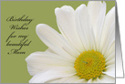Happy Birthday Mom, White Daisy card