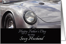 Happy Father’s Day, Husband, Silver car card