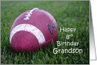 Grandson’s 8th Birthday with football in the grass card