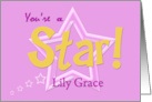Lily Grace You’re a Star Good Grades Stars card