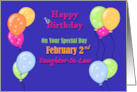 Daughter-in-Law Happy Birthday on Your Special Day Feb 2nd card