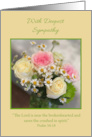 With Deepest Sympathy with a bouquet of pink and yellow flowers card
