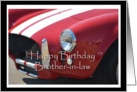 Happy Birthday Brother-in-law, red and white classic car card