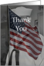 Thank you, Sailor background with American flag over card