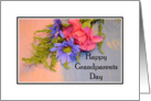 Happy Grandparents Day, daisy and carnation flowers card