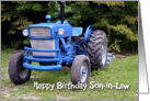 Happy Birthday Son-in-law, photo of old blue tractor card