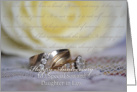Happy Anniversary Son & Daughter-in-Law, wedding rings, verse card