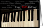 Happy 60th Birthday, photo of a piano keys card