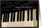 Piano Keyes Birthday, Piano Keys Photo design card