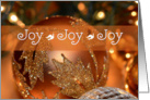 Joy Joy Joy, Christmas ornaments and lights card