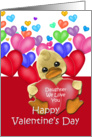 Daughter Ducky Valentine, Duck with hearts card