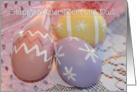 Easter Eggs Mom and Dad, colored eggs card