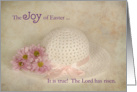 Joy of Easter, Hat and flowers card