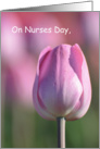 Nurses Day Pink Tulip, pink tulip flower card