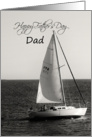 Father’s Day Dad, Black & White Sailboat card