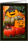 Pumpkin Person, stacked pumpkins card
