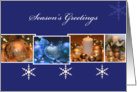 Blue Snowflake Season’s Greetings, 4 photos, snowflakes card