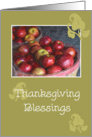 Thanksgiving Blessings, From Our Home to Yours, basket of apples card