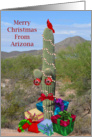 Merry Christmas From Arizona, Christmas cactus, our home to yours card