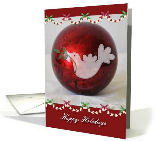 Happy Holidays, Peace Ornament card (1004167)