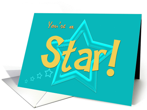 You're a Star!, blue-green background card (1129186)