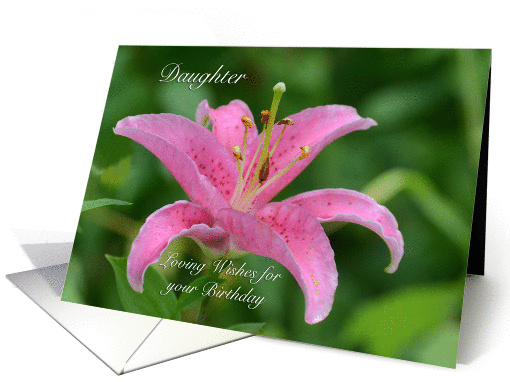 Daughter Birthday, Pink Tiger Lily card (1135926)