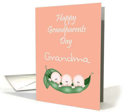 Happy Grandparents Day Grandma, triplets card (1139714)