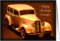 Happy Birthday Grandpa, Classic Auto, 33 Oldie card
