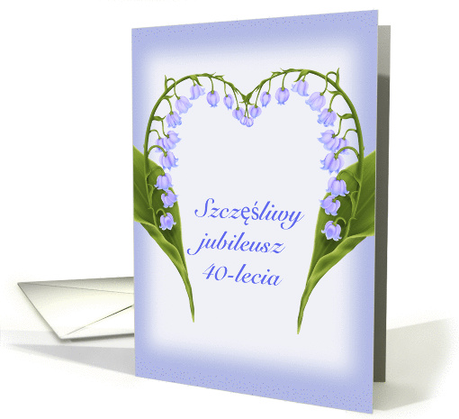 Happy 40th Anniversary, Polish card (1143824)
