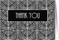 Thank You Zebra Print card