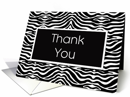 Thank You Zebra Print card (1146574)