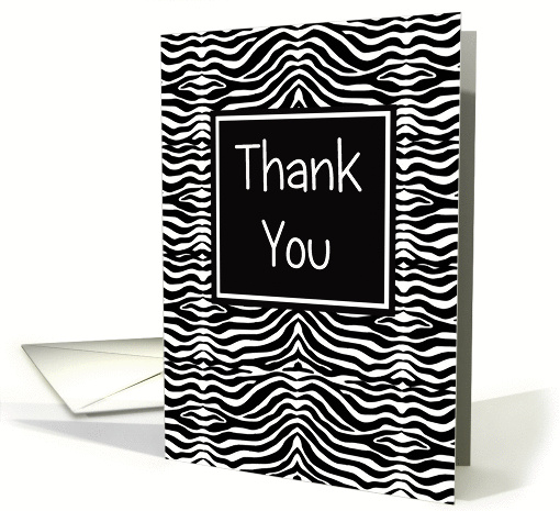 Thank You Zebra Print card (1146598)