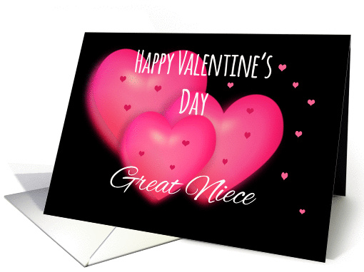 Great Niece Valentine, Pink Hearts card (1220316)