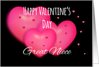 Great Niece Valentine, Pink Hearts card