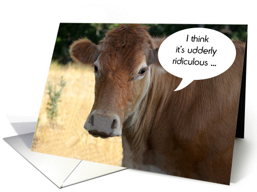 Cow Birthday Humor card (1227054)