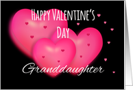 Granddaughter Valentine’s Day Pink Hearts card