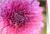 Beautiful Daughter-in-law on Mother’s Day, Dahlia card