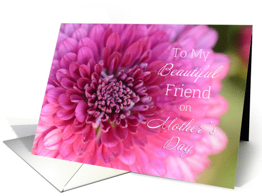 Beautiful Friend on Mother's Day, Dahlia card (1239694)