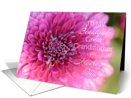 Beautiful Great Grandmother on Mother's Day, Dahlia card (1239706)