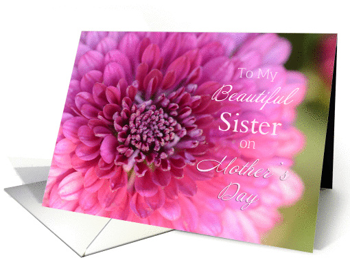 Beautiful Sister on Mother's Day, Dahlia card (1240346)