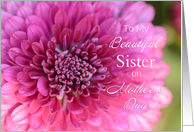 Beautiful Sister on Mother’s Day, Dahlia card