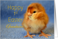 Happy 1st Easter Grandniece, baby chick card