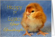 Great Granddaughter Happy 1st Easter Baby Chick card