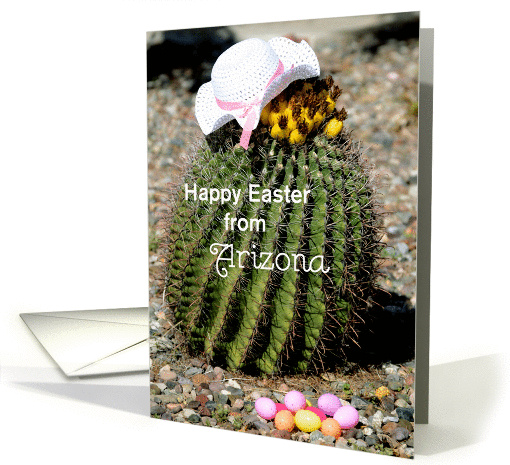 Happy Easter from Arizona, cactus card (1241670)