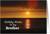 Sunset Brother Birthday card