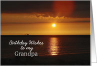 Grandpa Birthday, Sunset card